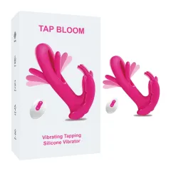 Vibrador mariposa recargable de silicona magenta con 9 velocidades, control remoto y función de aleteo