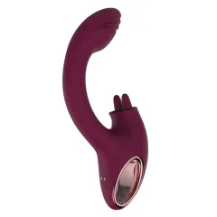 Vibrador con dos lenguas  recargable de silicona